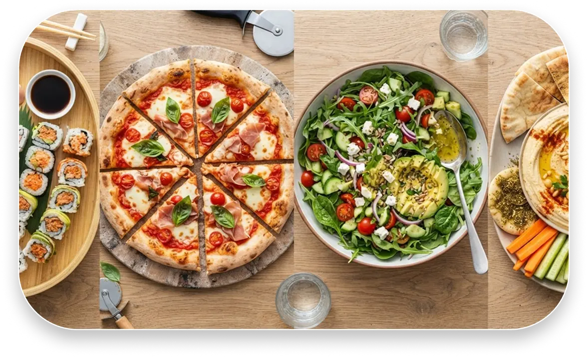 Delicious Catering Cuisines Mosaic